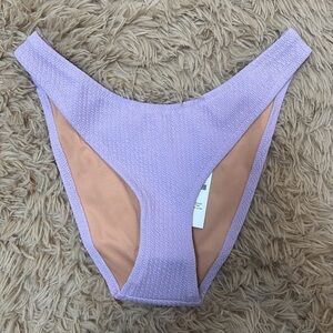 J Crew lilac purple textured cheeky bottoms high rise size SM new